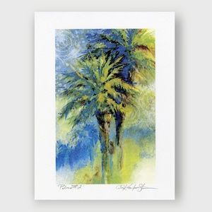 Original print of original watercolor painting by Kathy Morton Stanion - Palms 2